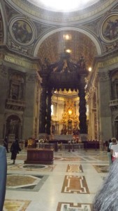 La Basílica de San Pedro fue otro de los lugares de gran interés para los jóvenes.