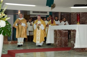 S.E.R. Mons. Félix Lázaro presidió la Santa Misa.