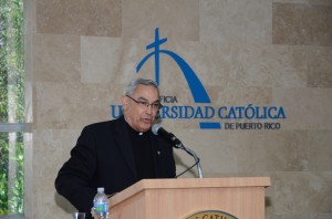 La Pontificia Universidad Católica de Puerto Rico honró la memoria de Santo Tomás de Aquino, patrono de las Universidades Católicas al presentar la charla “De la Felix Culpa (feliz culpa del pecado) a la Evangelii Gaudium (Alegría del Evangelio)”.