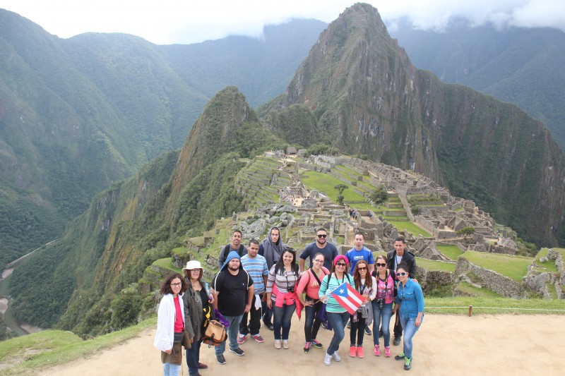 LLegaron ante la obra maestra del imperio inca, Machupichu.