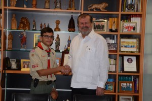 El joven Nicolás Loyola fue Presidente por un día.