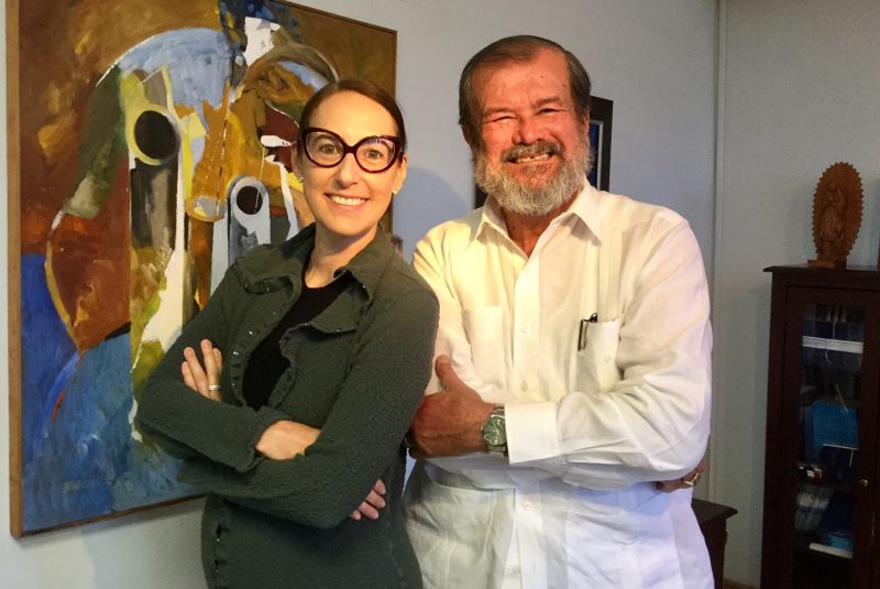 En la foto superior, la Arq. Alejandra Peña, directora ejecutiva del Museo de Arte de Ponce, y el Dr. Jorge Iván Vélez Arocho, presidente de la Pontificia Universidad Católica de Puerto Rico. (Foto: Mario Alegre-Barrios)